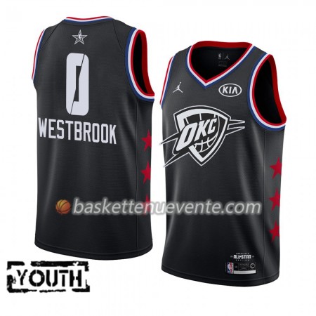 Maillot Basket Oklahoma City Thunder Russell Westbrook 0 2019 All-Star Jordan Brand Noir Swingman - Enfant